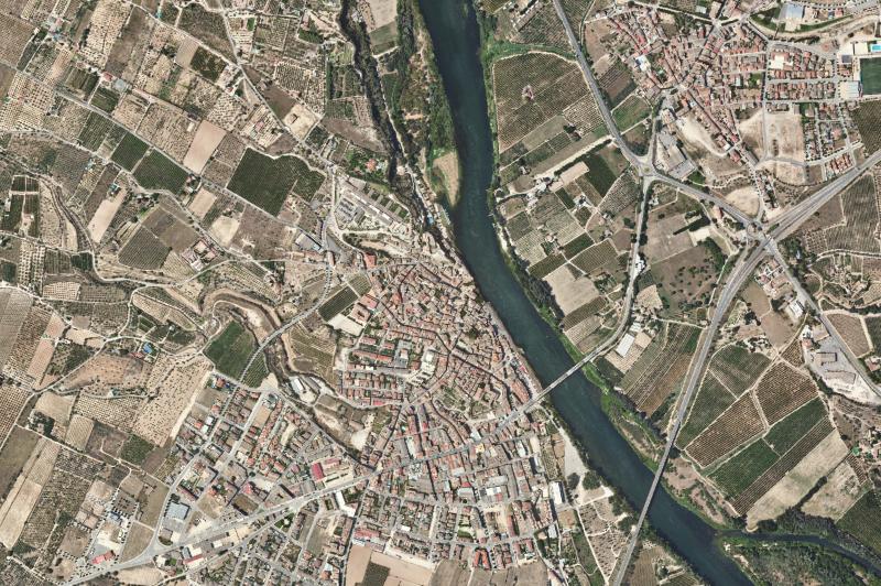 Ortofoto actual del núcleo de Móra d'Ebre