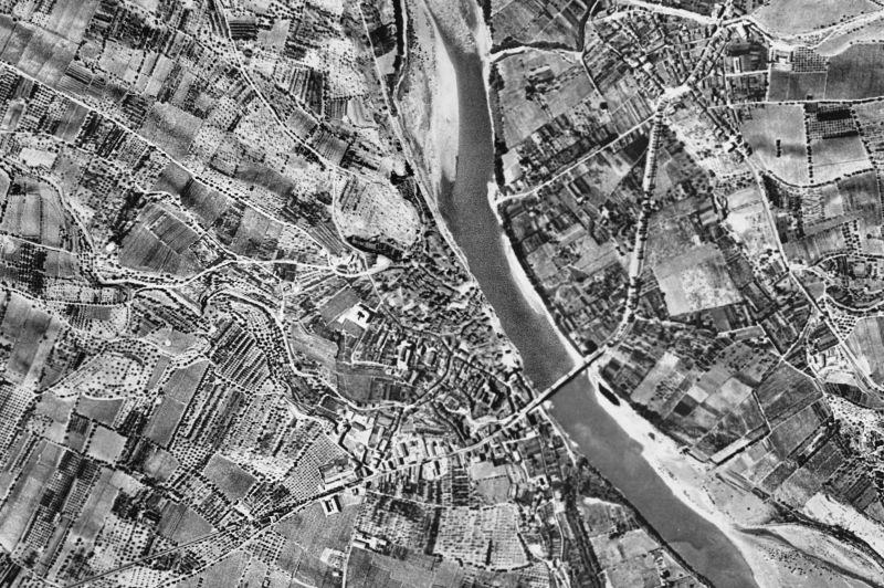Ortofoto de 1956-1957 del núcleo de Móra d'Ebre