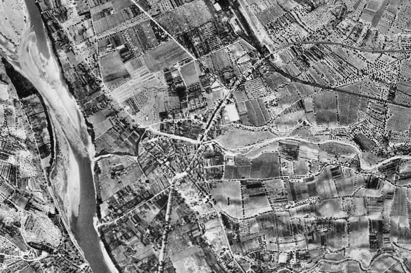 Ortofoto de 1956-1957 del núcleo de Móra la Nova