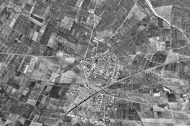 Ortofoto de 1956-1957 del núcleo de El Morell