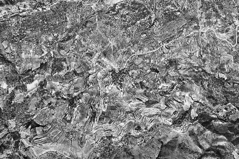 Ortofoto de 1956-1957 del núcleo de La Morera de Montsant