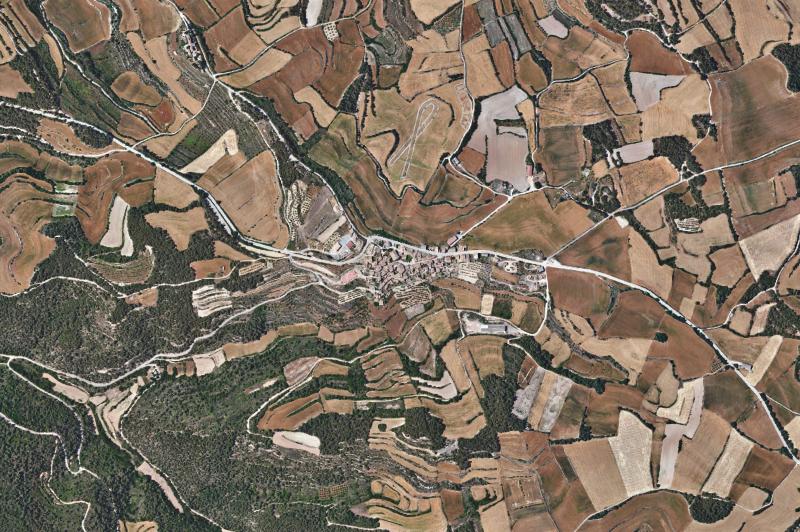 Ortofoto actual del núcleo de Passanant i Belltall