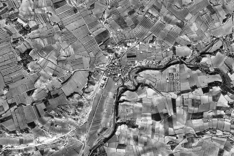 Ortofoto de 1956-1957 del núcleo de Pira
