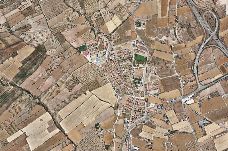 Ortofoto actual del núcleo de El Pla de Santa Maria