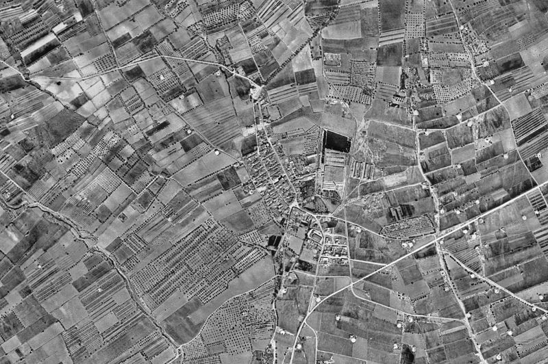 Ortofoto de 1956-1957 del núcleo de El Pla de Santa Maria