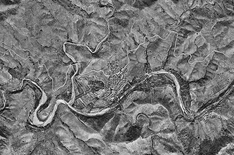 Ortofoto de 1956-1957 del núcleo de Poboleda