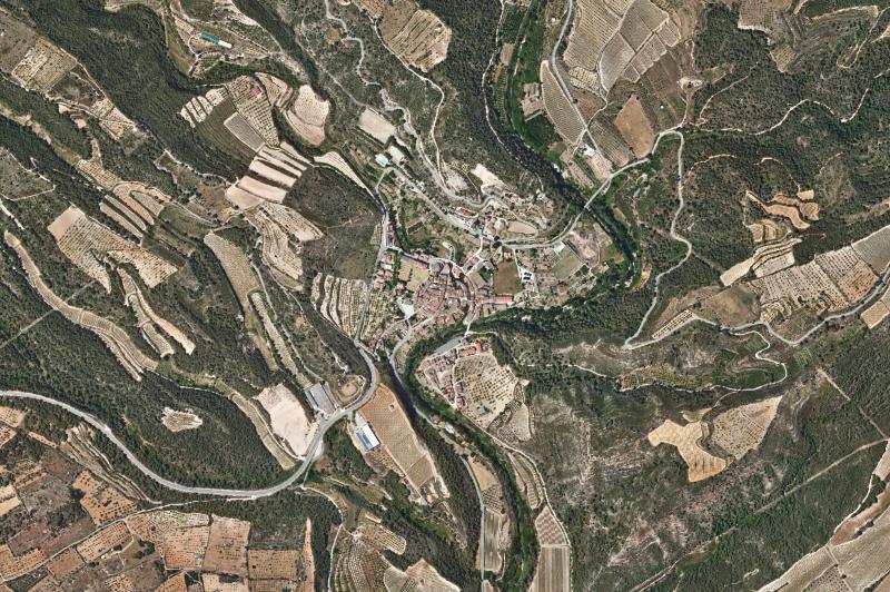 Ortofoto actual del núcleo de El Pont d'Armentera
