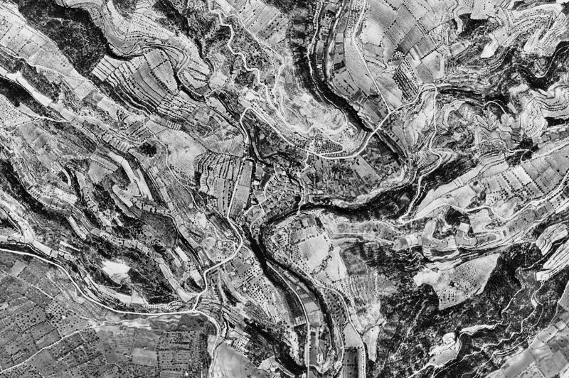 Ortofoto de 1956-1957 del núcleo de El Pont d'Armentera