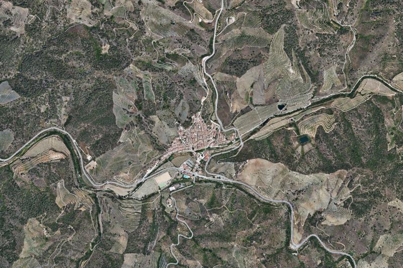 Ortofoto actual del núcleo de Porrera