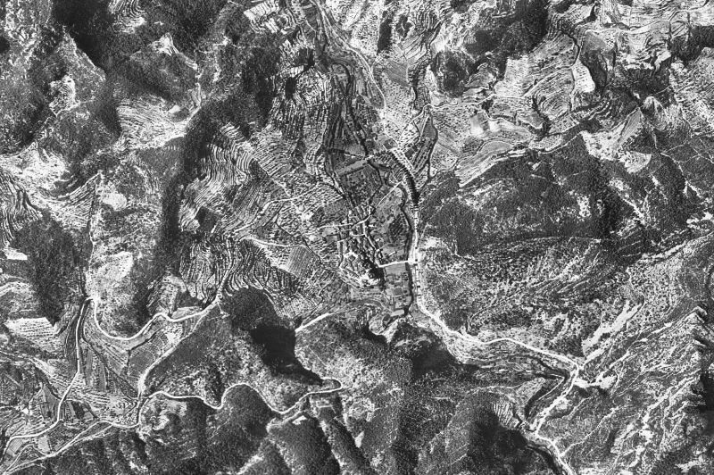 Ortofoto de 1956-1957 del núcleo de Pratdip