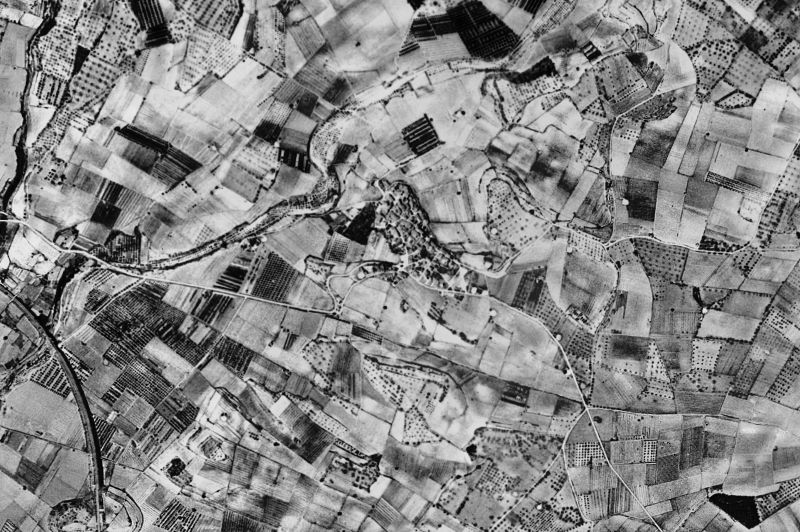 Ortofoto de 1956-1957 del núcleo de Puigpelat