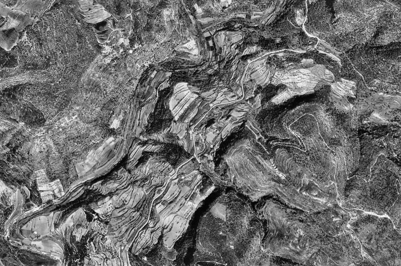 Ortofoto de 1956-1957 del núcleo de Querol
