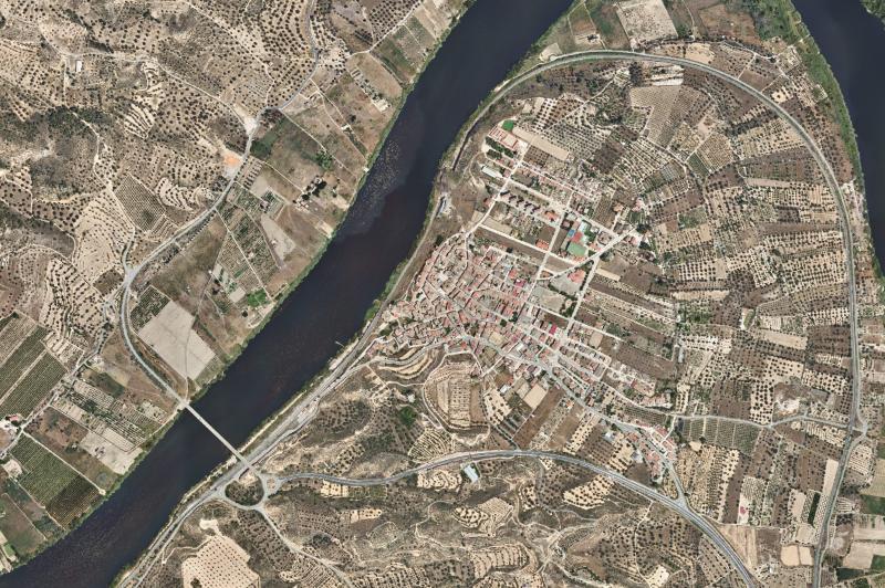 Ortofoto actual del núcleo de Riba-roja d'Ebre