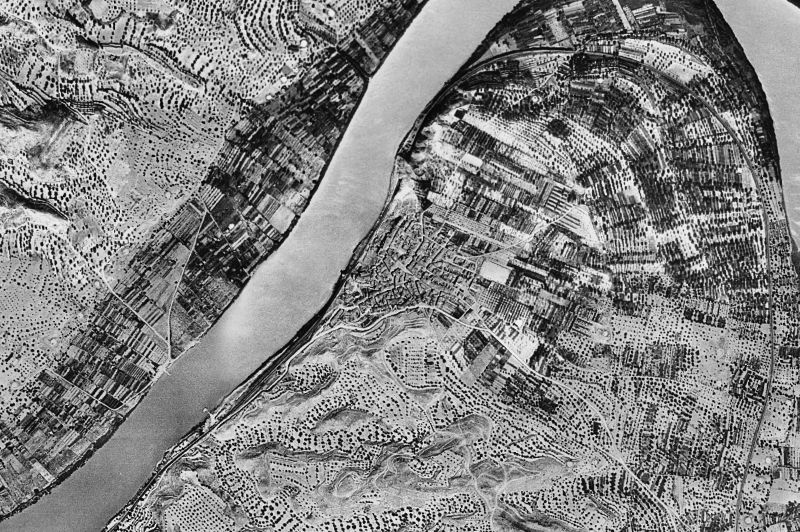 Ortofoto de 1956-1957 del núcleo de Riba-roja d'Ebre