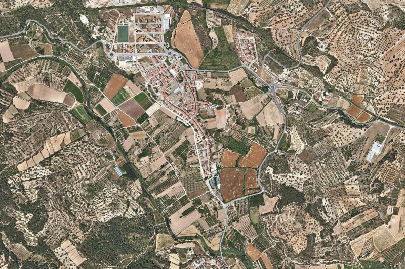 Ortofoto actual del núcleo de La Riera de Gaià