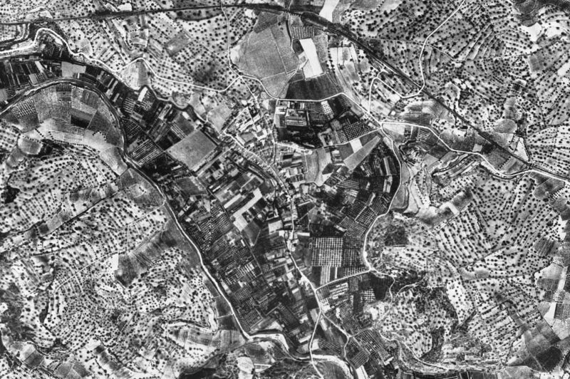 Ortofoto de 1956-1957 del núcleo de La Riera de Gaià