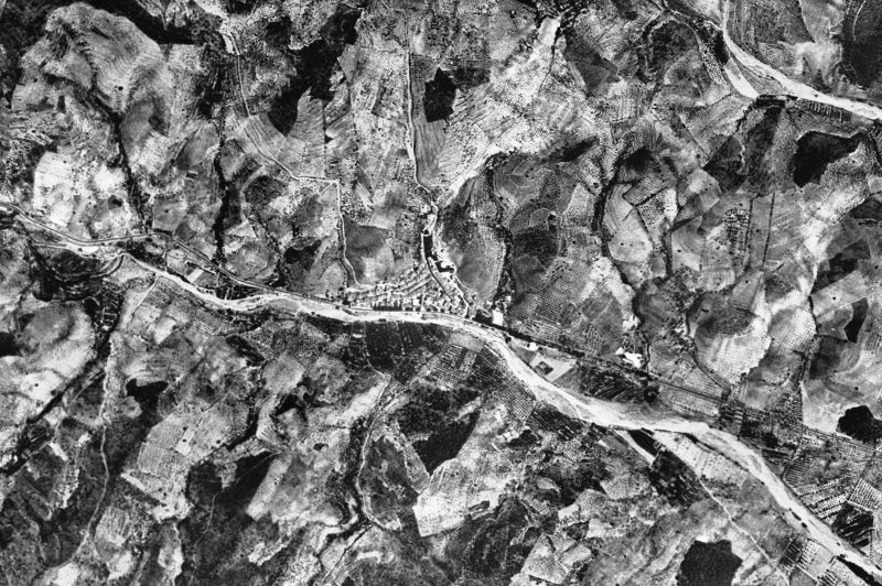 Ortofoto de 1956-1957 del núcleo de Riudecols