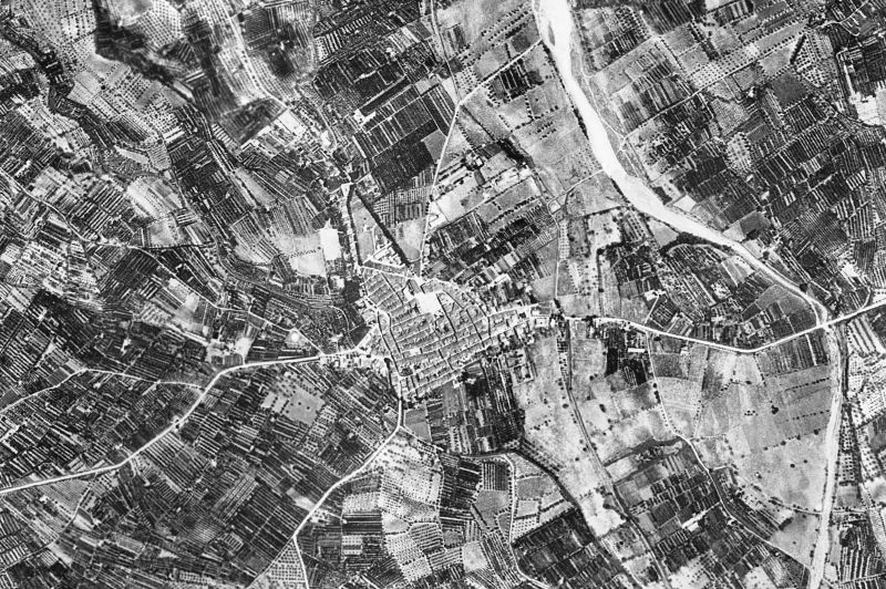 Ortofoto de 1956-1957 del núcleo de Riudoms