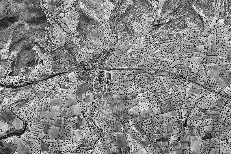 Ortofoto de 1956-1957 del núcleo de Roda de Berà