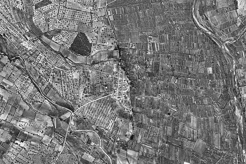 Ortofoto de 1956-1957 del núcleo de El Rourell