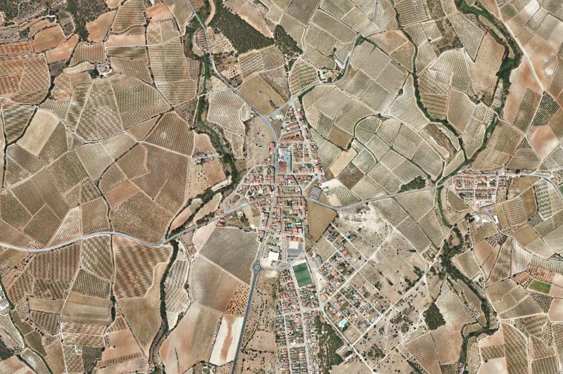 Ortofoto actual del núcleo de Sant Jaume dels Domenys