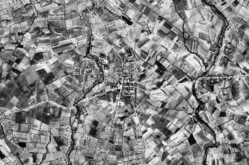 Ortofoto de 1956-1957 del núcleo de Sant Jaume dels Domenys