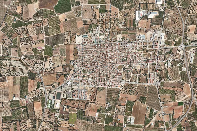 Ortofoto actual del núcleo de Santa Bàrbara