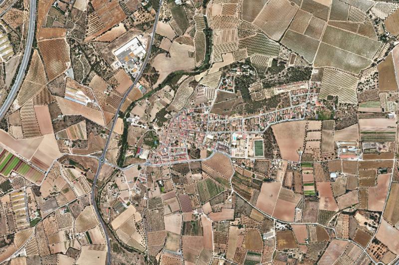 Ortofoto actual del núcleo de Santa Oliva