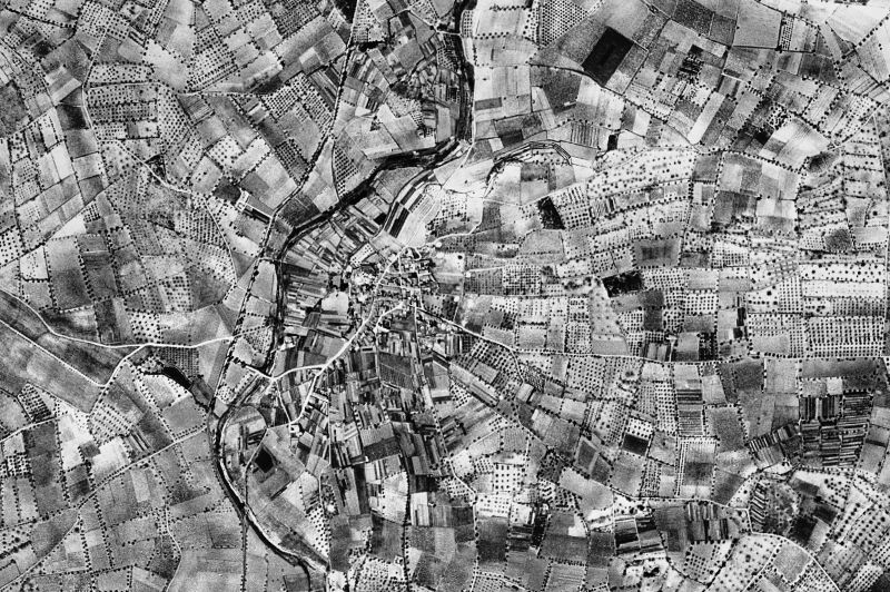 Ortofoto de 1956-1957 del núcleo de Santa Oliva