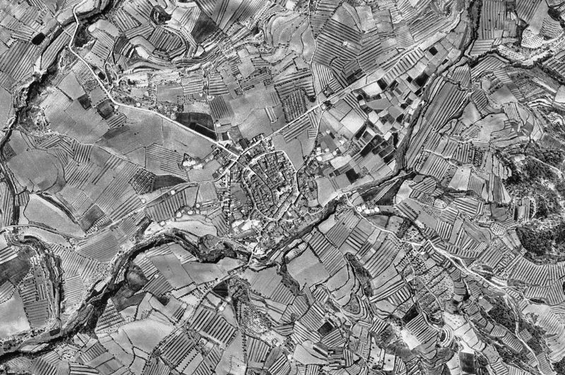 Ortofoto de 1956-1957 del núcleo de Sarral