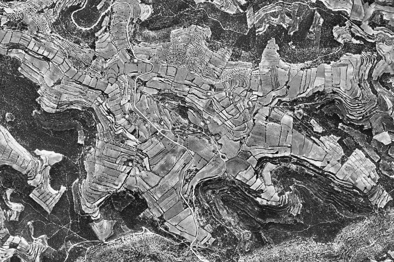 Ortofoto de 1956-1957 del núcleo de Senan
