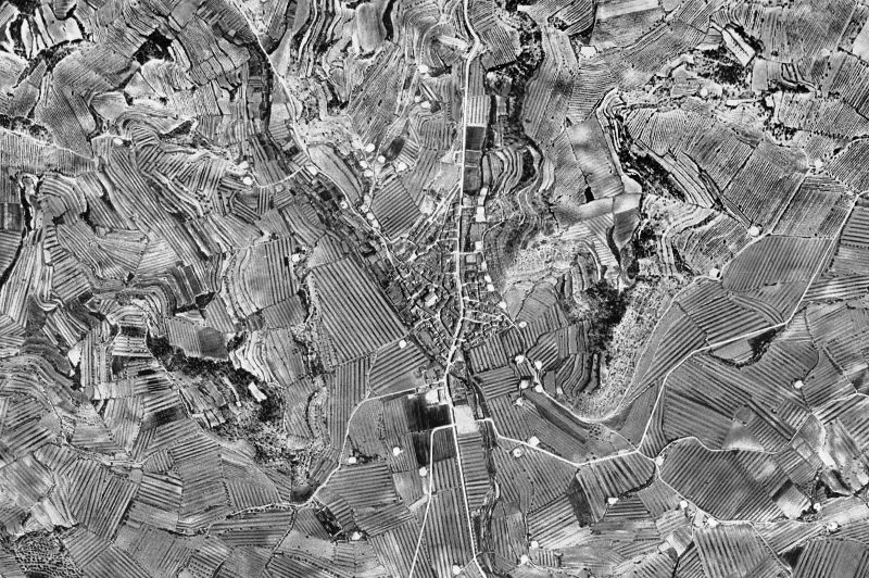 Ortofoto de 1956-1957 del núcleo de Solivella
