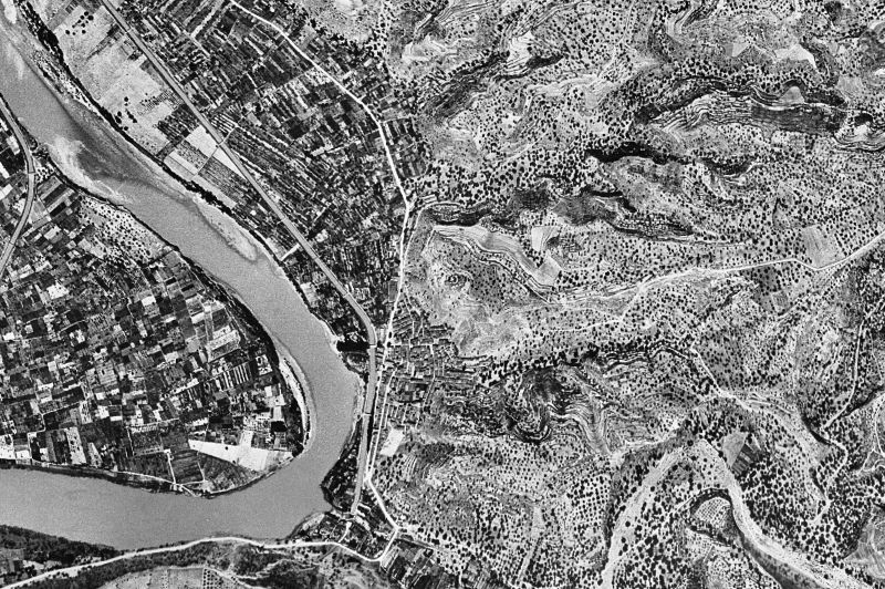 Ortofoto de 1956-1957 del núcleo de Tivenys