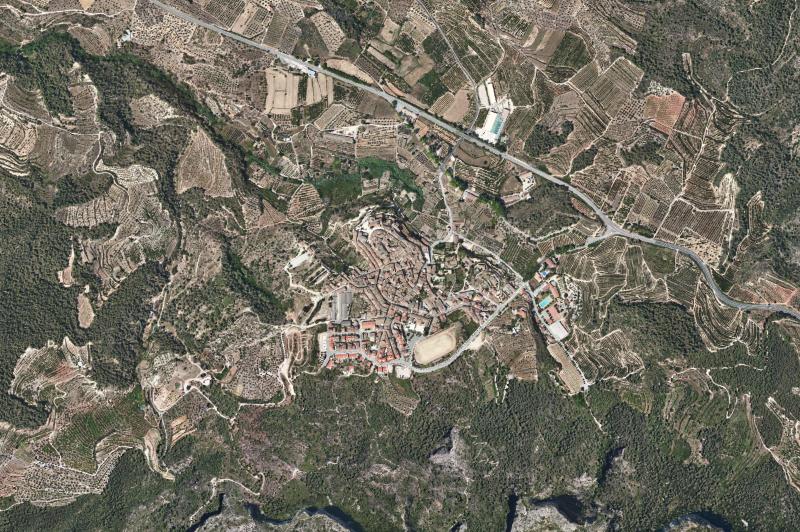 Ortofoto actual del núcleo de Tivissa