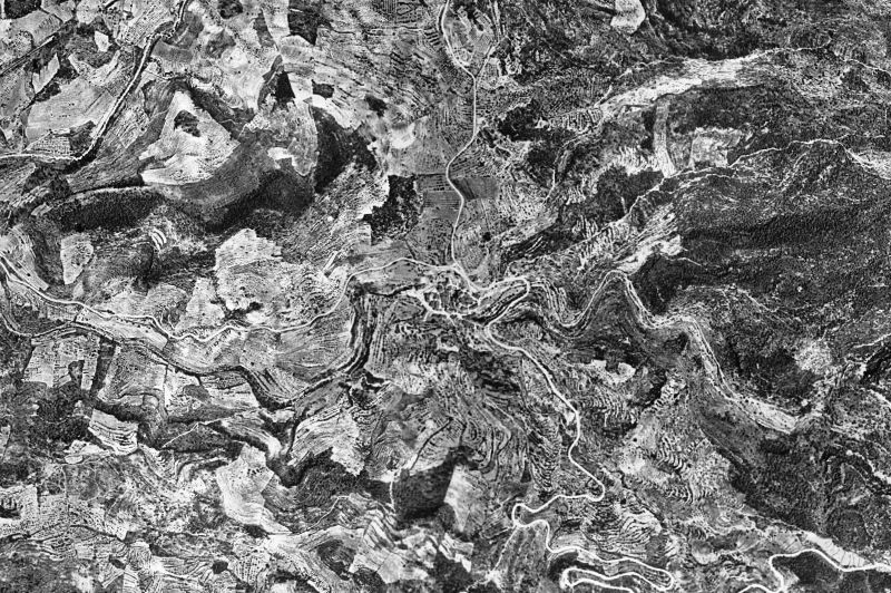 Ortofoto de 1956-1957 del núcleo de La Torre de Fontaubella