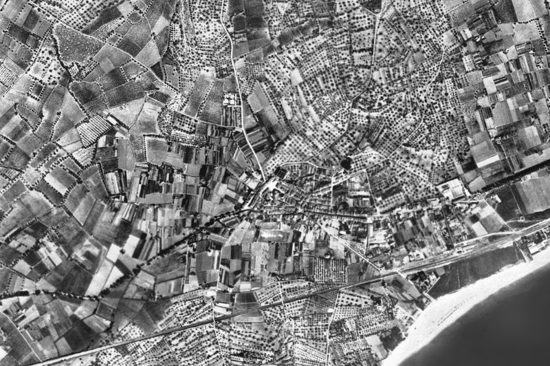 Ortofoto de 1956-1957 del núcleo de Torredembarra