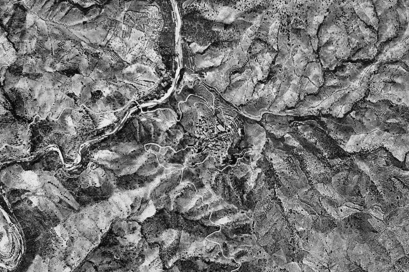 Ortofoto de 1956-1957 del núcleo de Torroja del Priorat