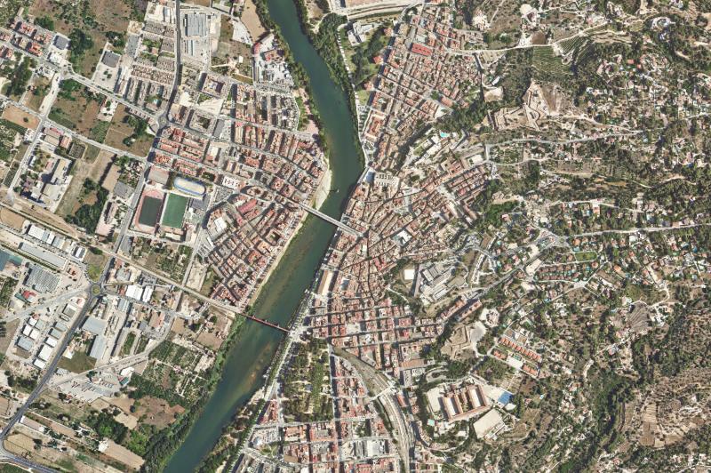 Ortofoto actual del núcleo de Tortosa
