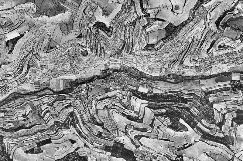 Ortofoto de 1956-1957 del núcleo de Vallfogona de Riucorb