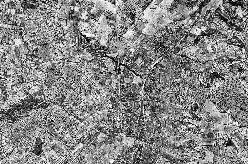 Ortofoto de 1956-1957 del núcleo de Vallmoll