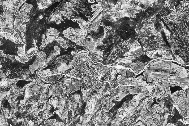 Ortofoto de 1956-1957 del núcleo de Vandellòs i l'Hospitalet de l'Infant
