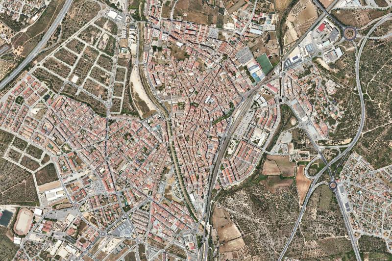 Ortofoto actual del núcleo de El Vendrell
