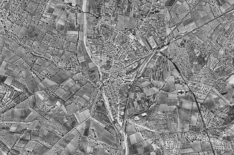 Ortofoto de 1956-1957 del núcleo de El Vendrell
