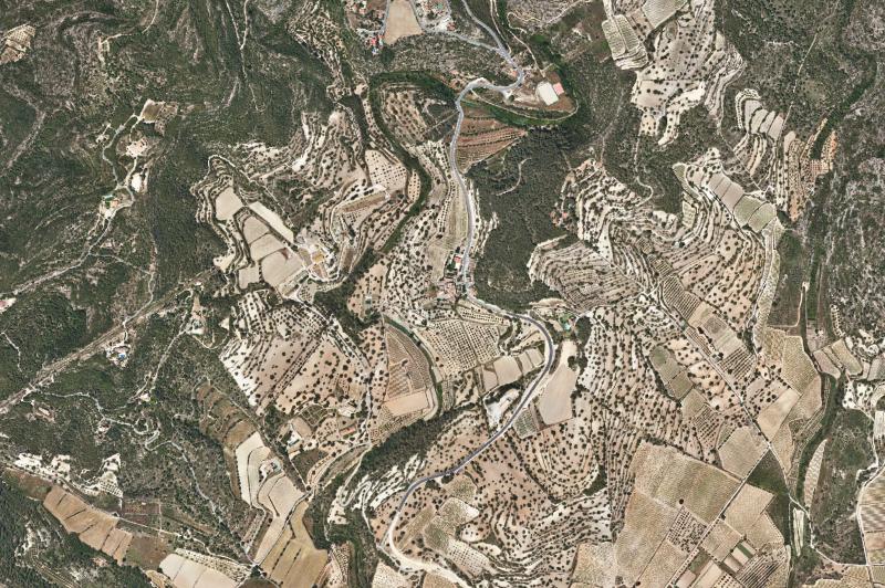 Ortofoto actual del núcleo de Vespella de Gaià