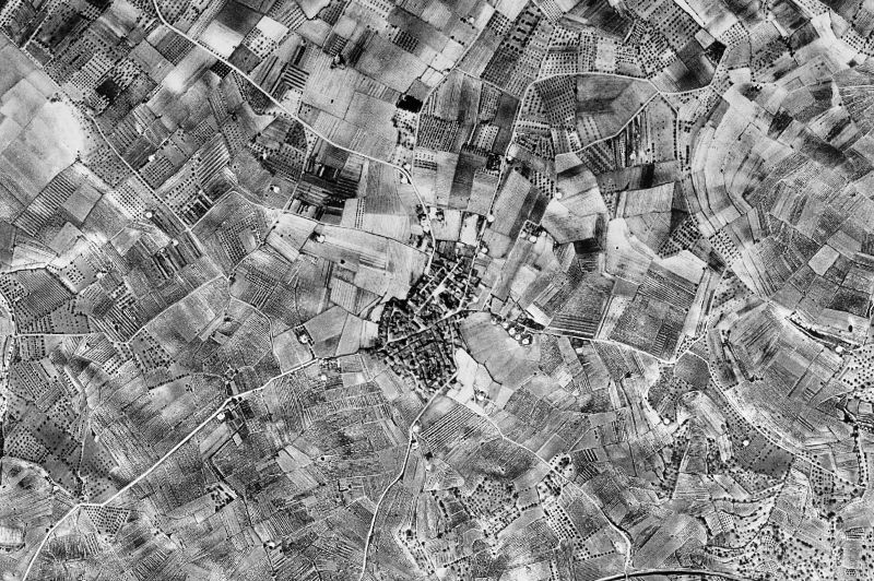 Ortofoto de 1956-1957 del núcleo de Vilabella