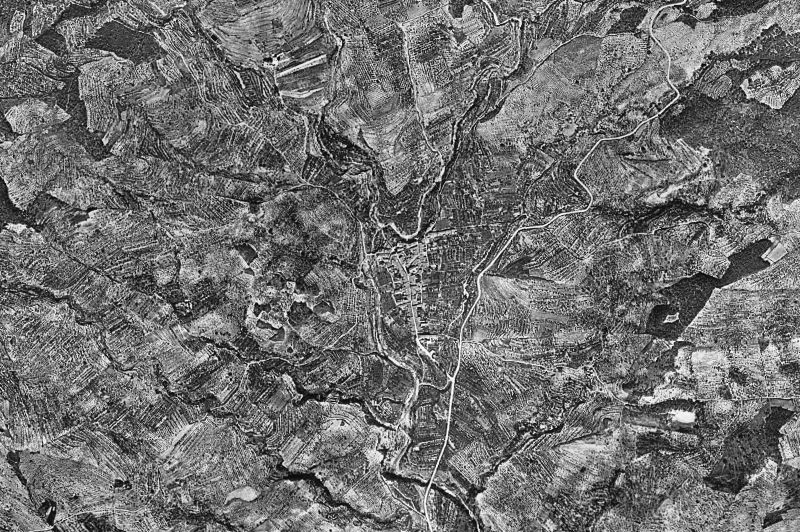 Ortofoto de 1956-1957 del núcleo de Vilaplana
