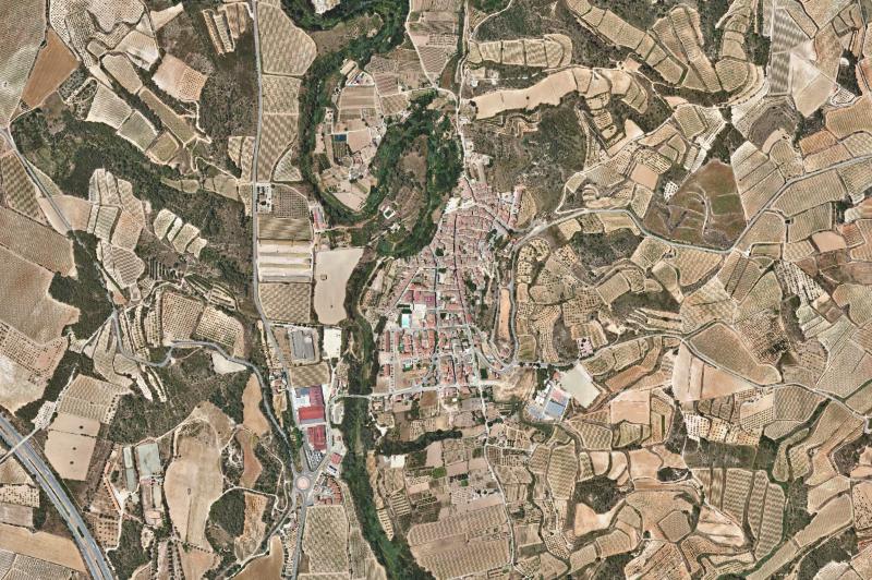 Ortofoto actual del núcleo de Vila-rodona