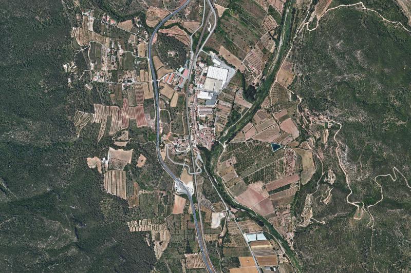 Ortofoto actual del núcleo de Vilaverd