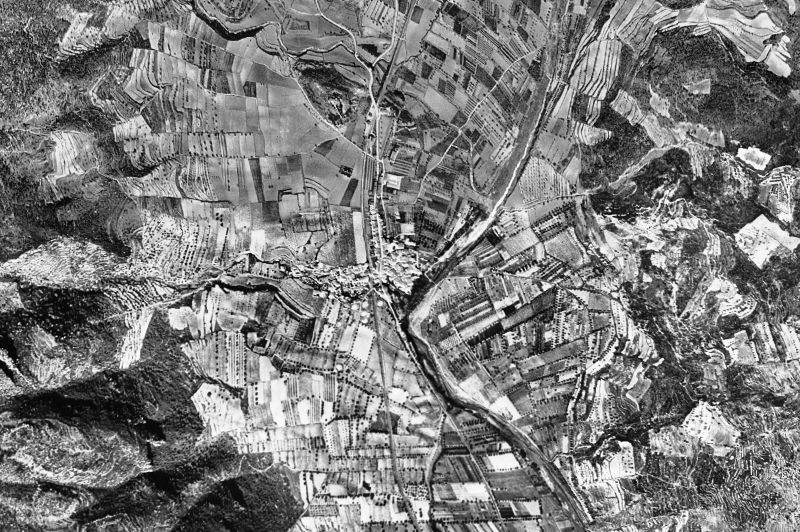 Ortofoto de 1956-1957 del núcleo de Vilaverd