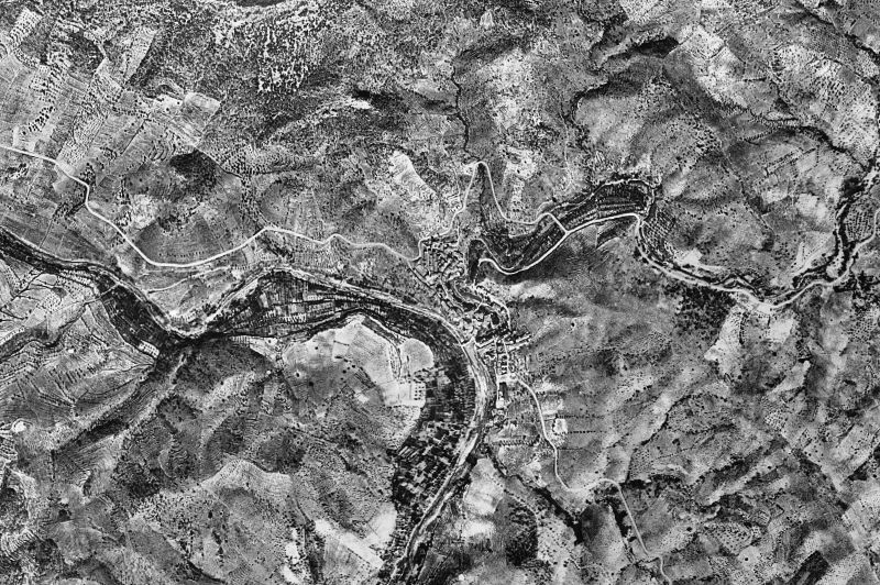 Ortofoto de 1956-1957 del núcleo de La Vilella Baixa